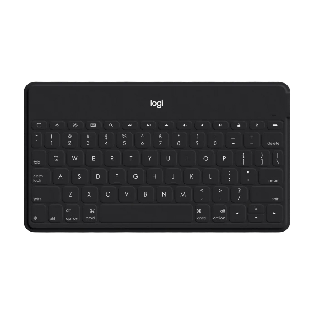 920-006701-1-1 Logitech Teclado Keys bluetooth ultraligero para iPhone, iPad y Apple TV idioma inglés color negro 920-006701 - Imagen 1