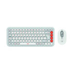 Logitech Pop Icon Combo teclado y mouse blanco crudo y naranja español 920-013055