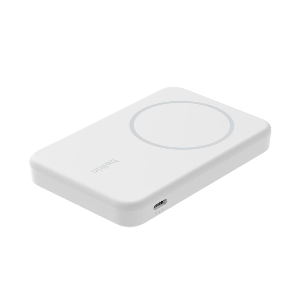 BPD006btWH-1 Belkin Batería externa magnética con Qi2 de 15 W y 5K color blanco BPD006btWH - Imagen 1