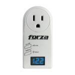 Forza Zion Protector de Voltaje Programable 3 en 1, 110-120V, 15A, 990 Joules, Enchufe Giratorio 350°, Salida NEMA 5-15R — FVP-1201LCD