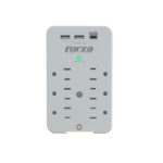 Forza FWT Tomacorriente protector tensión 490J/1875W, 6 slds, USB, 120V FWT-631USBC