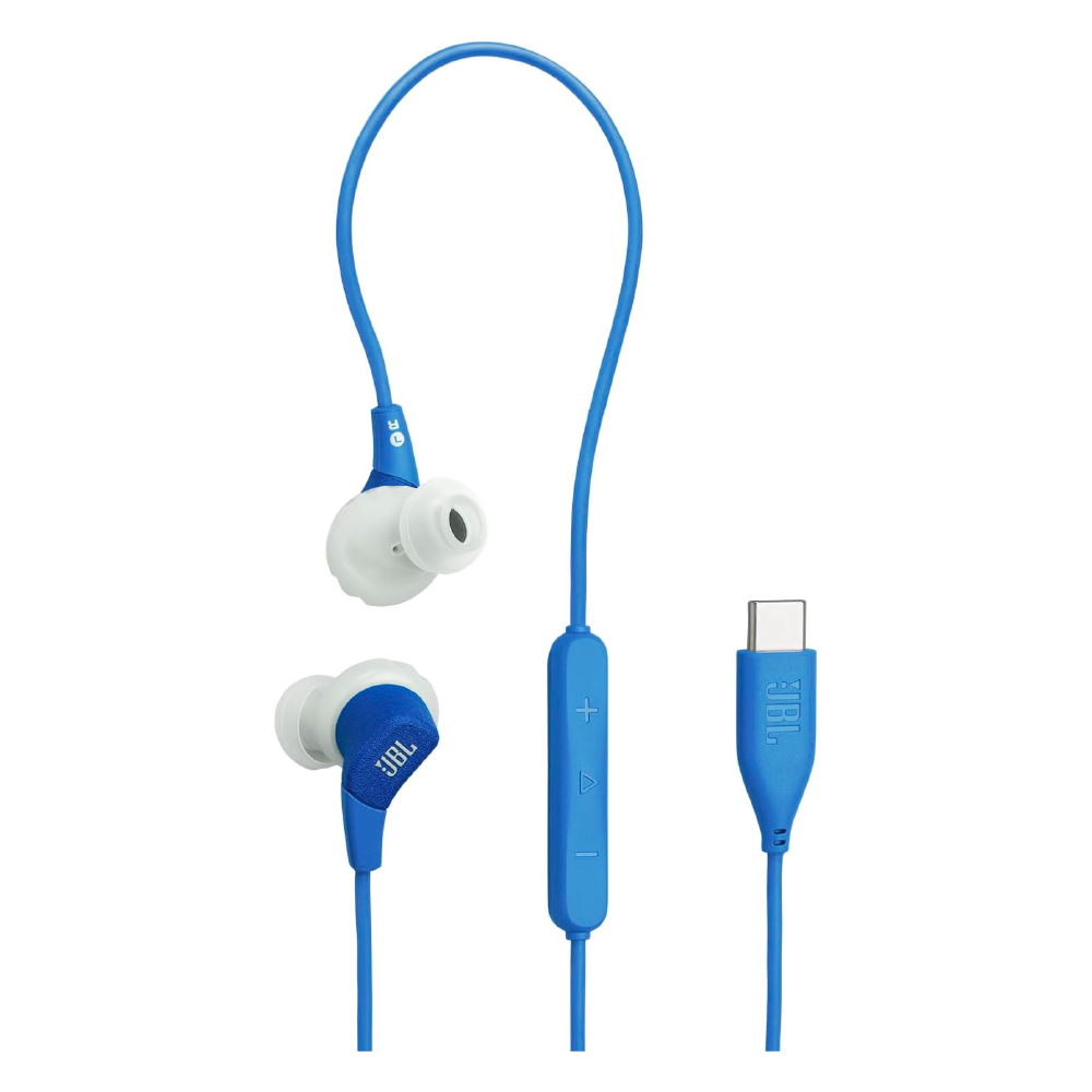 JBLENDURRUN3CBLUAM JBL Endurance Run 3C USB-C audífonos internos con cable diseñados para el deporte color azul JBLENDURRUN3CBLUAM - Imagen 1