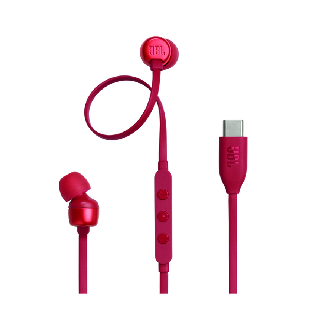 JBLT310CREDAM JBL TUNE audífonos 310C color rojo conectividad USB-C JBLT310CREDAM - Imagen 1