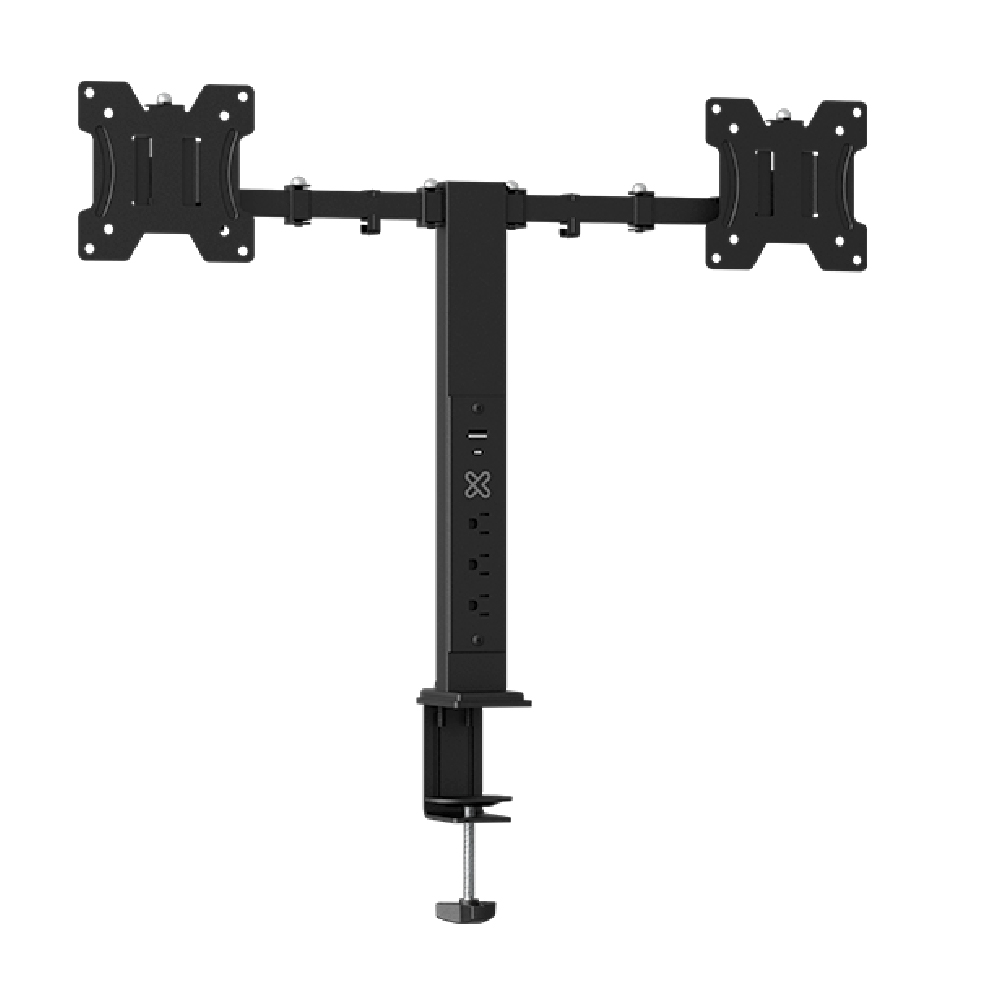 KMM-510-100-1 Klip Xtreme Soporte para dos monitores con regleta integrada y puertos USB KMM-510 - Imagen 1