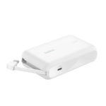 Belkin Banco de energía 10K con cable integrado batería portátil color blancoBPB021fqWH