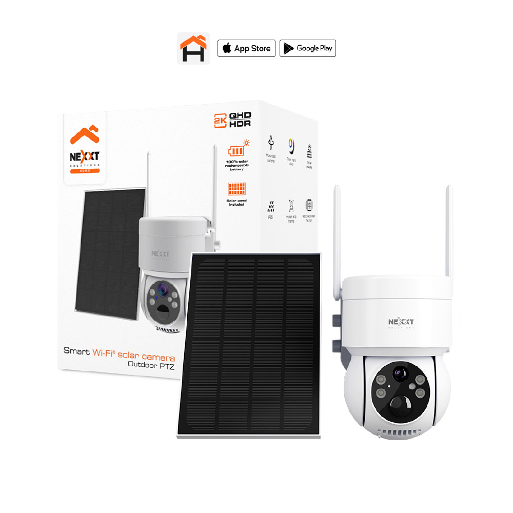 NHC-OP20S- Nexxt Solutions Home Cámara PTZ con panel solar Wi-Fi NHC-OP20S - Imagen 1