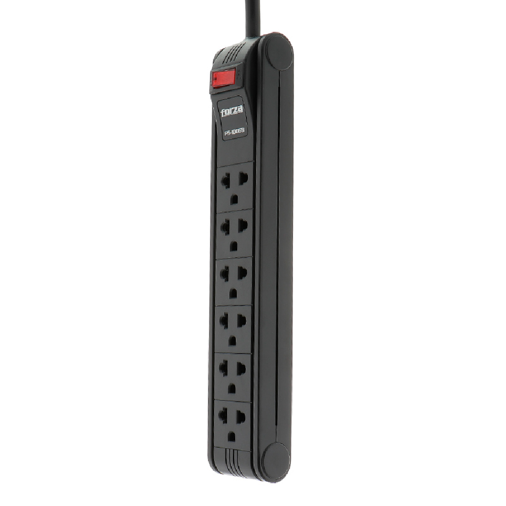 PS-1006B- Forza Regleta 1680W, 6 NEMA universales, disyuntor reposiciónr-120V/240V PS-1006B - Imagen 1