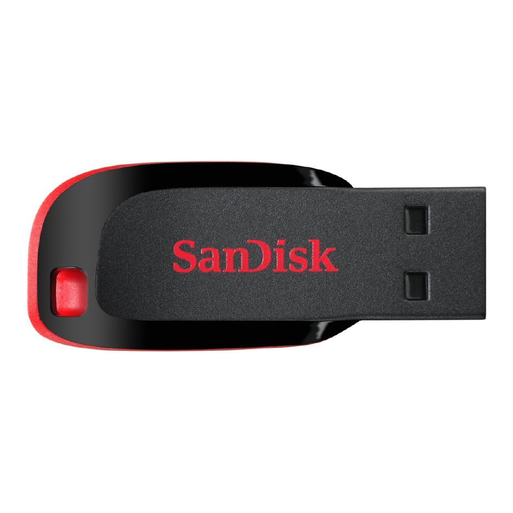 SDCZ50-128G-B35- SanDisk Cruzer Blade memoria USB 128GB color negro con rojo SDCZ50-128G-B35 - Imagen 1