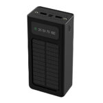 Xtech Banco de energía solar de 30.000 mAh con cables de carga integrados XPB-300